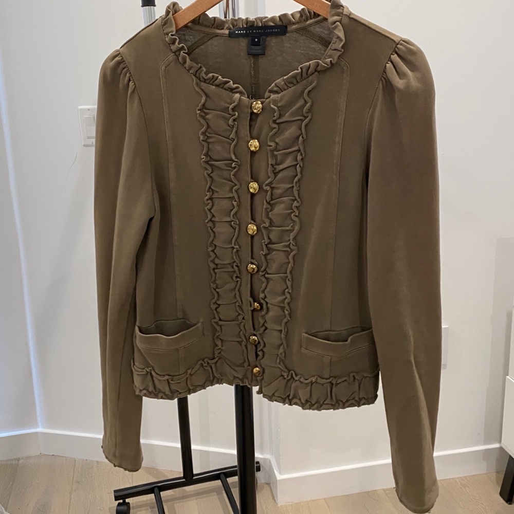 MARC JACOBS Ruffled Trim Military Jacket